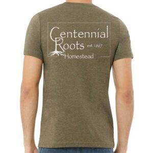 Heather Olive T-Shirt with CR Boxed Logo across back.