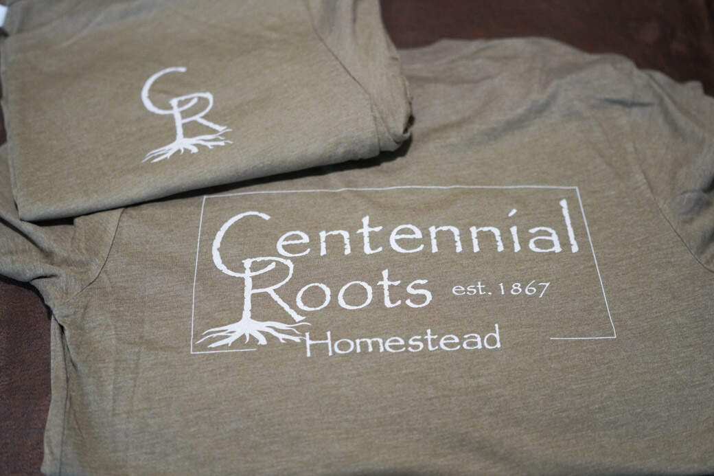 Heather Olive T-Shirt with CR Pocket Logo on Front and CR Boxed Logo across back.